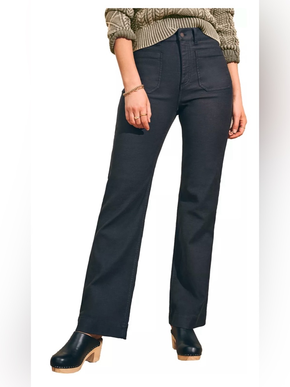 NWT Stretch Terry Patch Pocket Pant in Washedblack